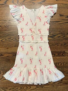 Love Shack Fancy Small Sonora Smocked Mini Dress